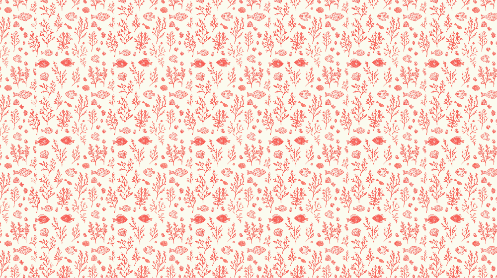Underwater Wallpaper | Coral-Toned Fish and Reef Motifs