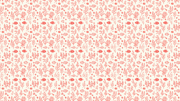 Underwater Wallpaper | Coral-Toned Fish and Reef Motifs