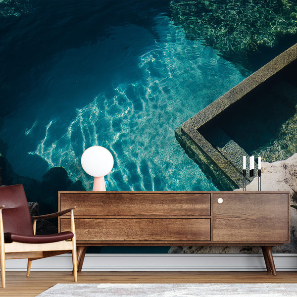 Aquatic Reflections Wallpaper | Underwater Textures Wall Mural