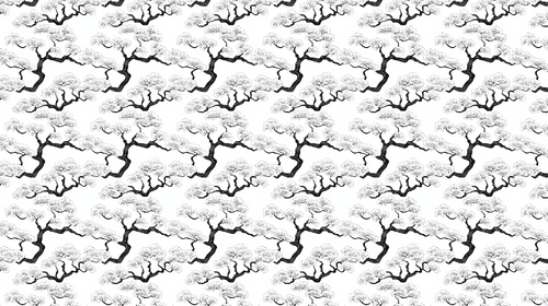 B&W Tree Wallpaper | Contemporary Stylised Wall Mural
