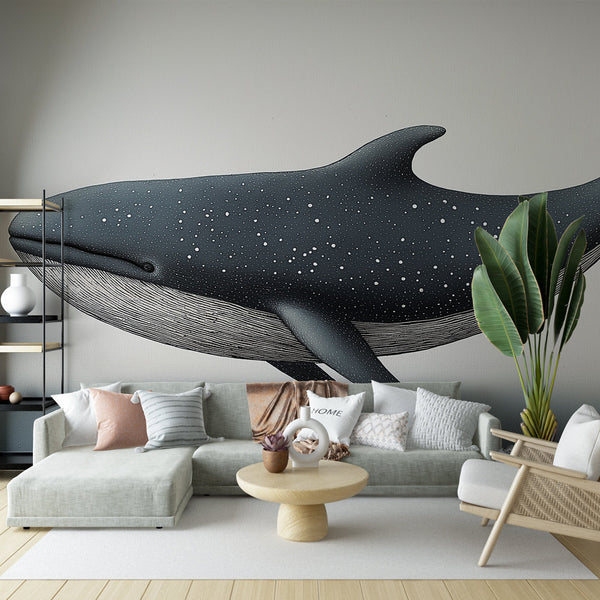 Whale Wallpaper | Delicate Modern Artistic Illustrations