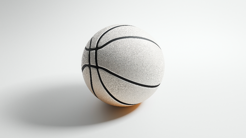 Basketball Wallpaper | White Sport Ball with Black Lines