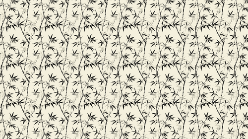 Bamboo Wallpaper | Black and White Nature Design