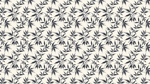 Bamboo Wallpaper | Black & White Leaves Wall Mural