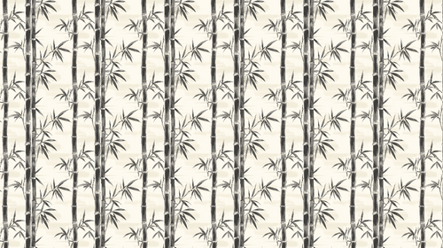 Bamboo Stem Wallpaper | Black & White Wall Mural