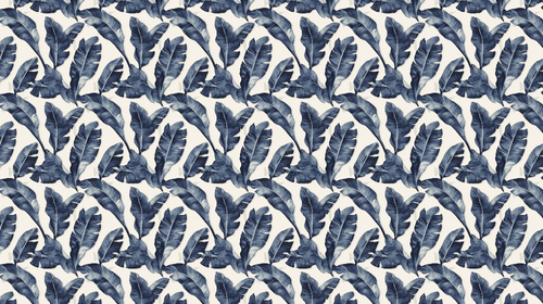 Banana Tree Wallpaper | Navy Blue Leaves Wall Mural