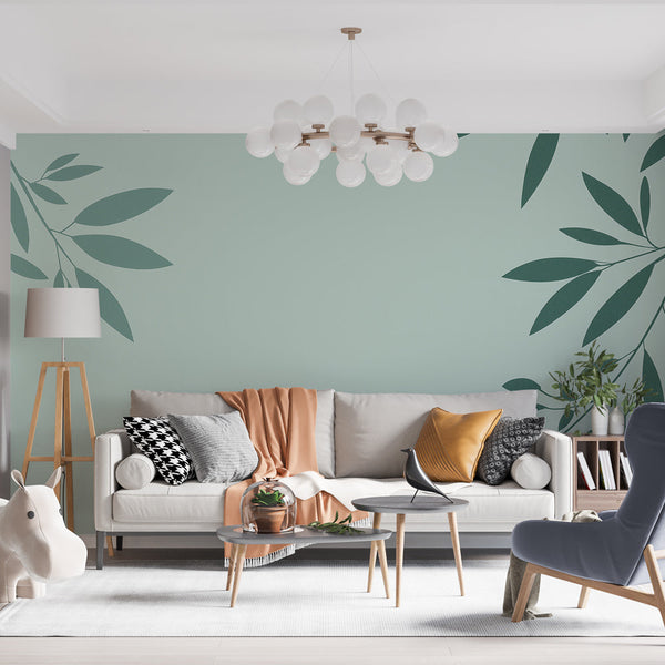 Teal Wallpaper | Elegant Green-Toned Foliage
