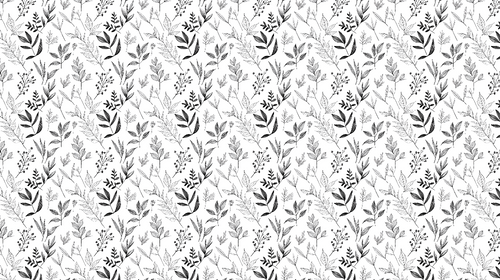 Black & White Botanical Wallpaper | Wall Mural