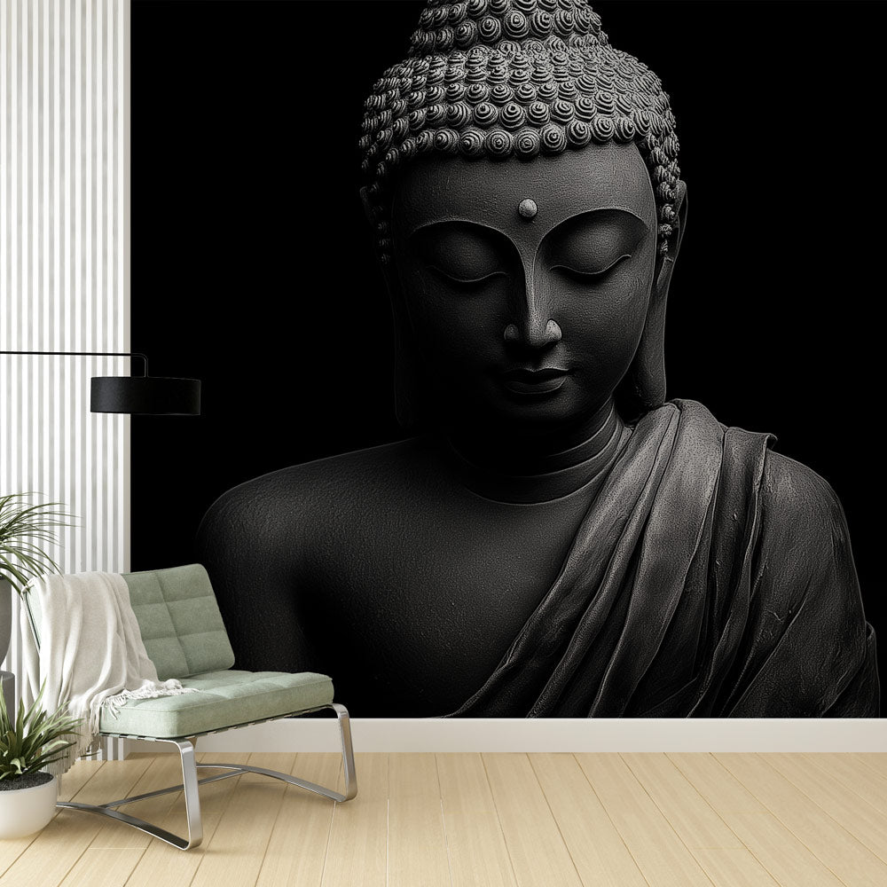 Buddha wallpaper | Black and white tones for meditation