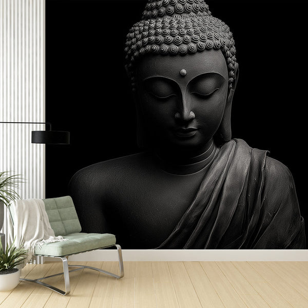 Buddha wallpaper | Black and white tones for meditation