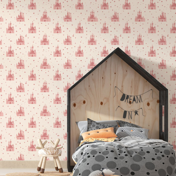 Castle Wallpaper | Romantic Pink Fairy-Tale Castles