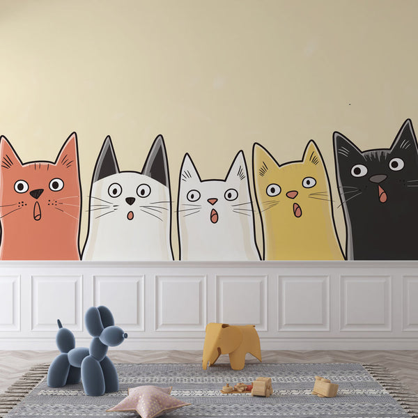 Funny Cats Wallpaper | Surprised Feline Expressions