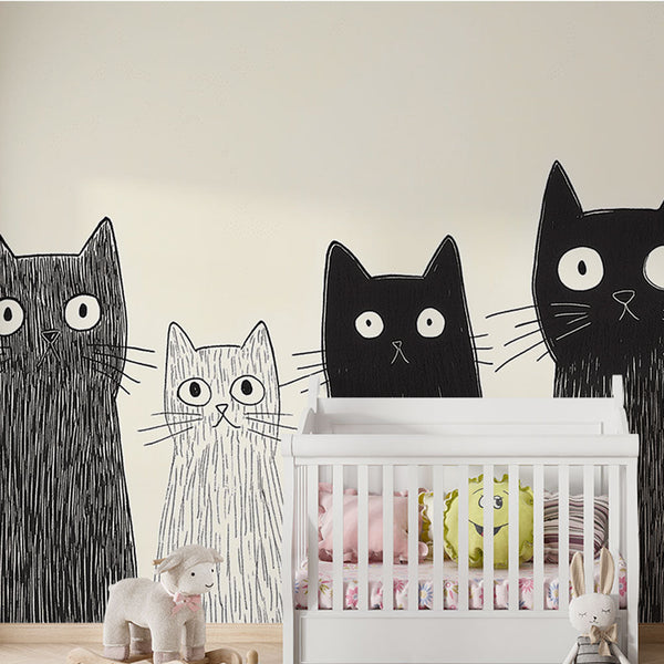 Playful Cats Wallpaper | Graphic Group Wall Mural