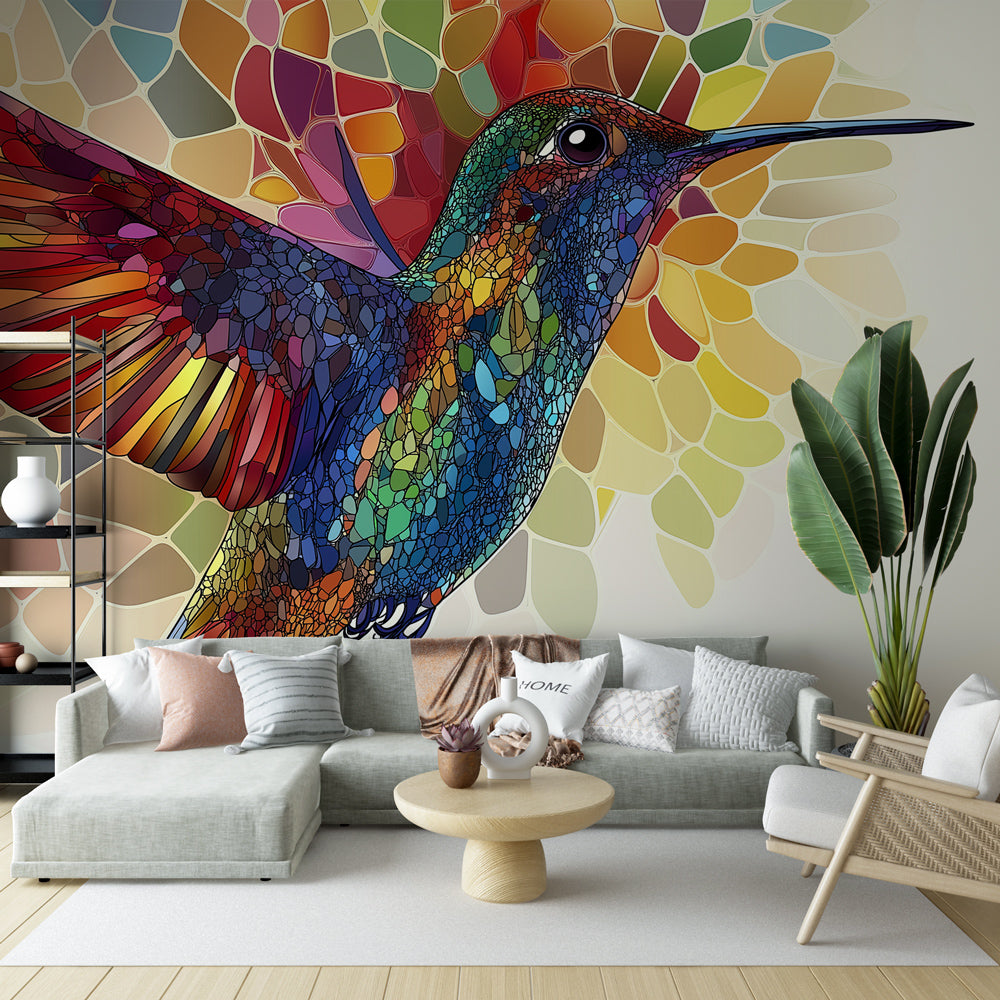 Hummingbird Wallpaper | Colorful Bird on Abstract Background
