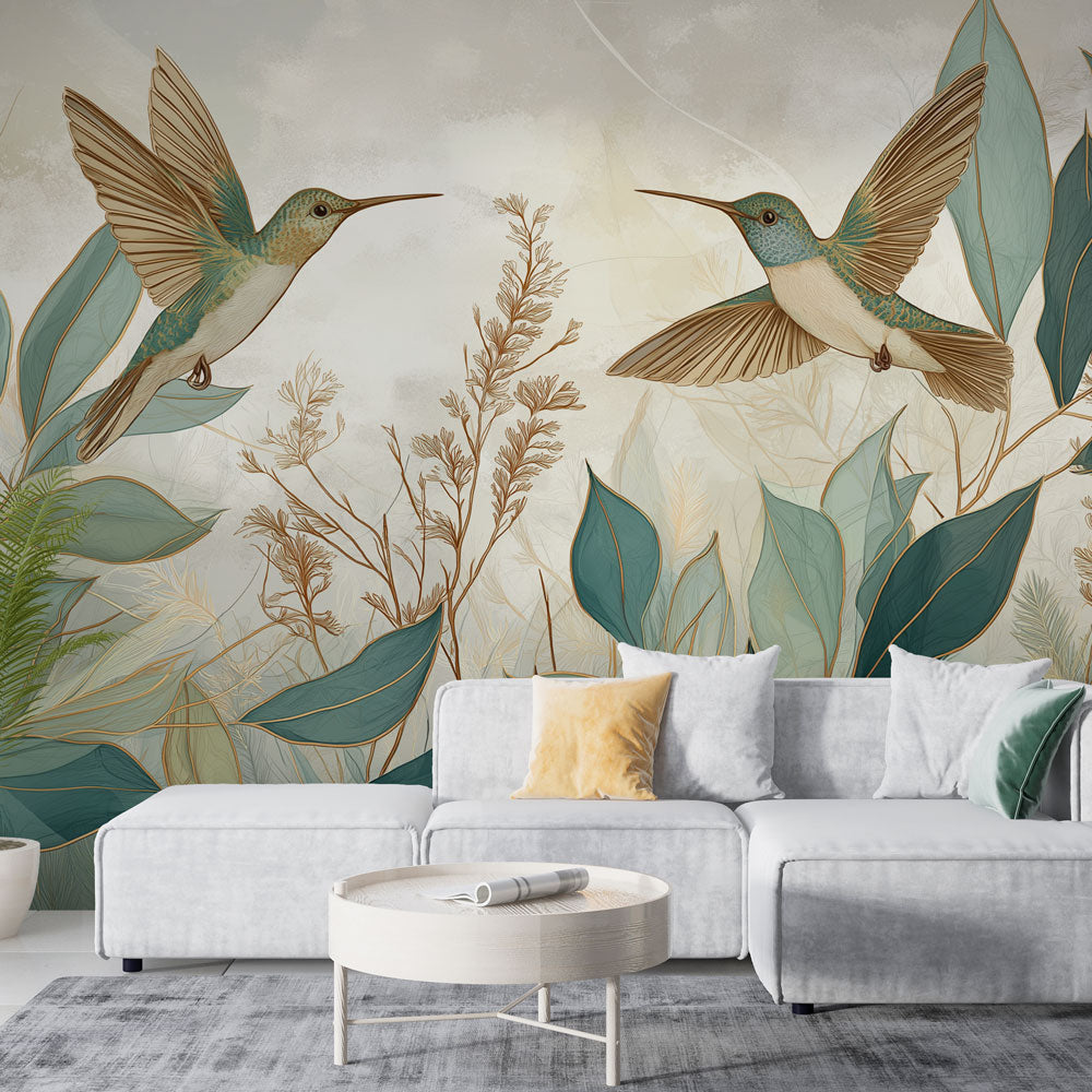 Hummingbird Wallpaper | Elegant Birds Among Delicate Foliage