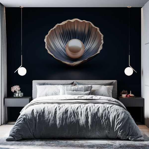 Statement Nature Wall Mural - Silver Statement Design