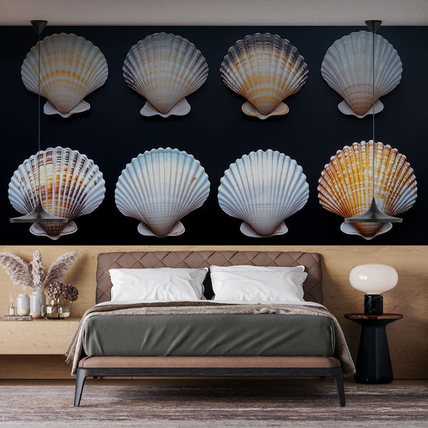 Multi-Pattern Shell Wallpaper | Tonal Collection Wall Mural