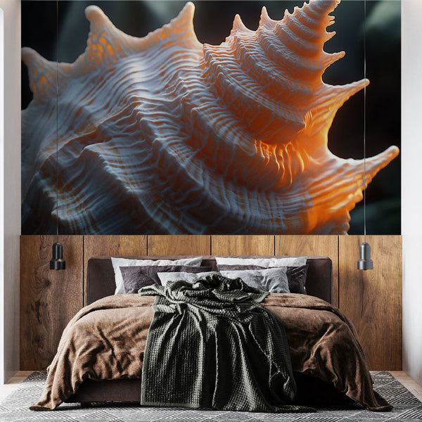 Organic Shell Detail Wallpaper | Warm Texture Wall Mural