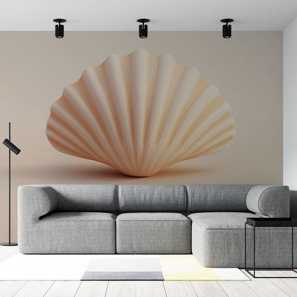Soft Tone Shell Wallpaper | Pastel Coastal Wall Mural