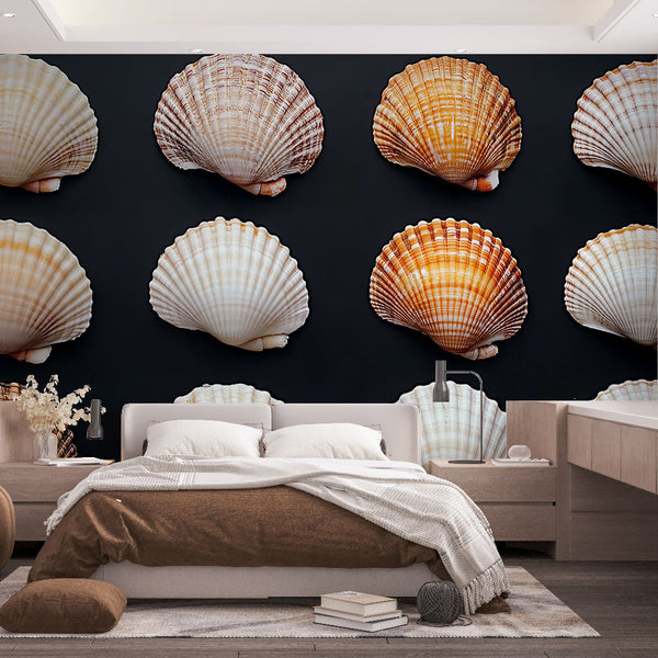 Scallop Shells Wallpaper | Colourful Collection Wall Mural