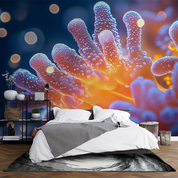 Luminous Coral Detail Wallpaper | Marine Wall Mural
