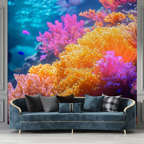 Coral wallpaper | Dazzling vibrant underwater wall mural world