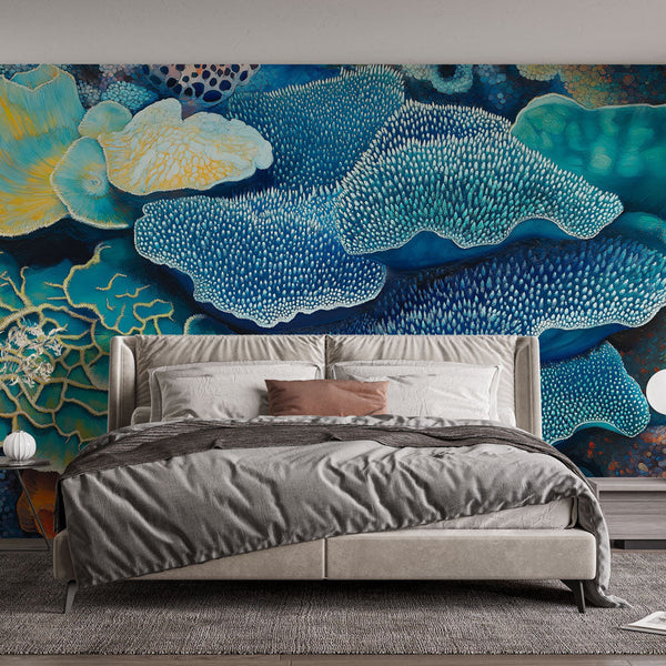 Coral Wallpaper | Vibrant Multicolour Marine Reef Display