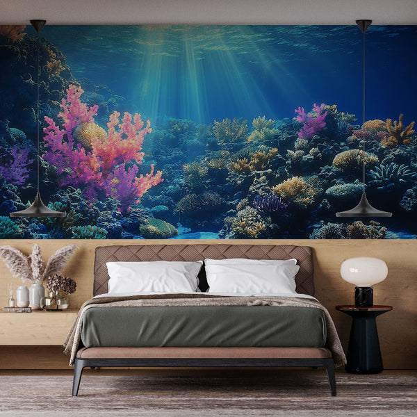 Coral wallpaper | Vibrant underwater landscape wall mural