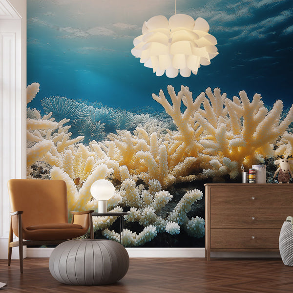Diffused Light Coral Wallpaper | Marine Wall Mural