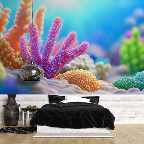 Coral wallpaper | Vibrant colorful underwater wall mural world