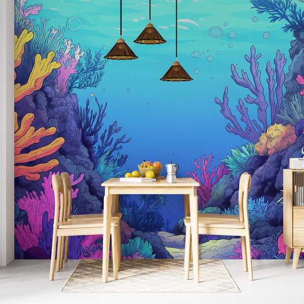 Marine Landscape Wallpaper | Coral and Algae Wall Mural