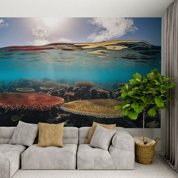 Colorful Coral Wallpaper | Vibrant Underwater Landscape Mural