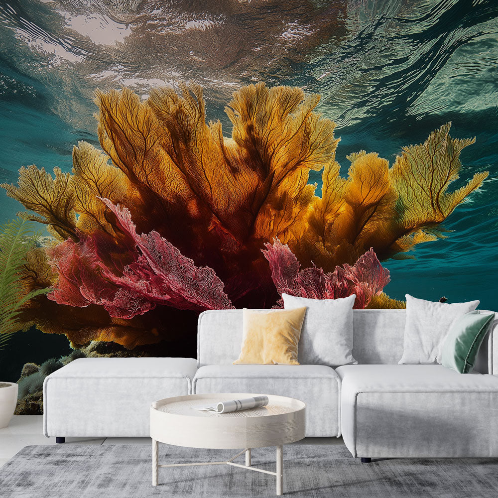 Coral wallpaper | Vibrant underwater coral meadows mural