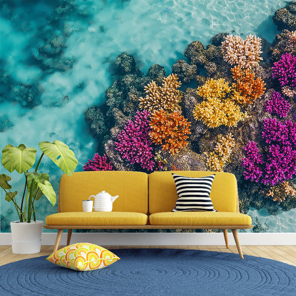 Vibrant Coral Wallpaper | Multicolor Reef Wall Mural