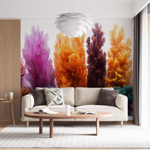 Colorful corals wallpaper | Vibrant tropical marine landscape mural