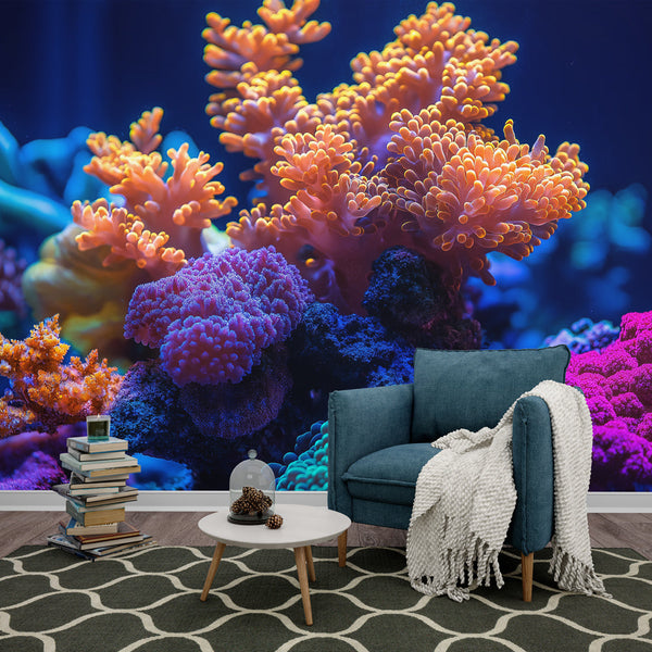 Multicolour Coral Wallpaper | Marine Wall Mural