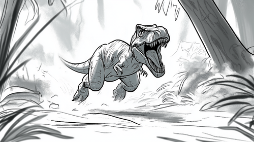 Dinosaur Wallpaper | Tyrannosaurus in Full Stride