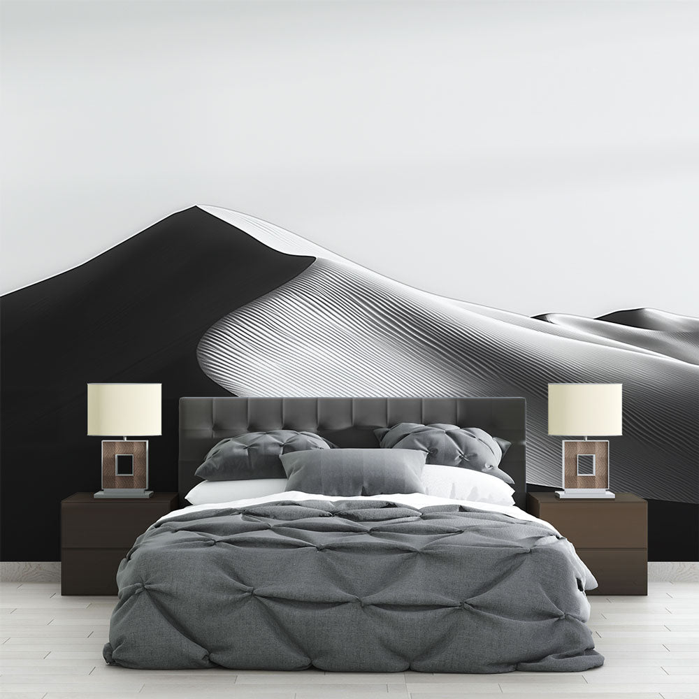 Designer Wallpaper - Dunes Stylisées En Black and White