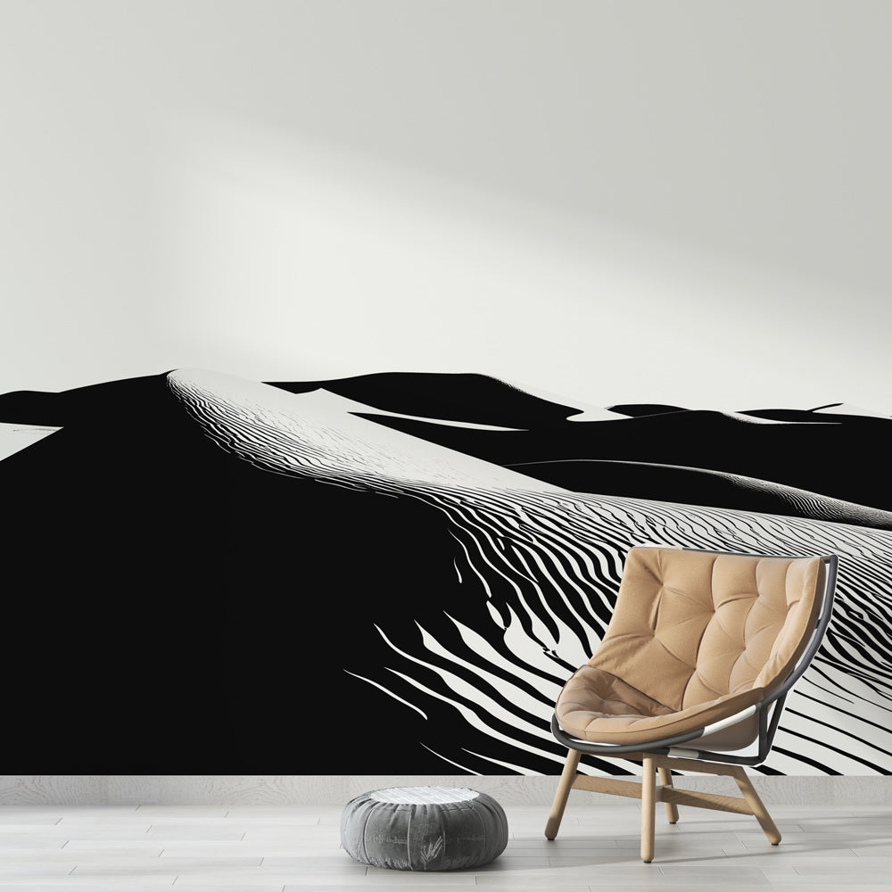 Minimalist Wallpaper - Pattern Minimalist De Dunes En Black and White