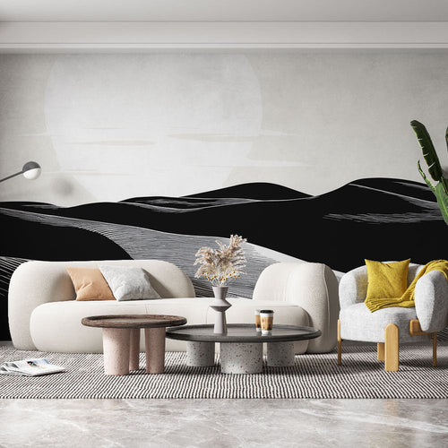 Abstract wallpaper in black and white