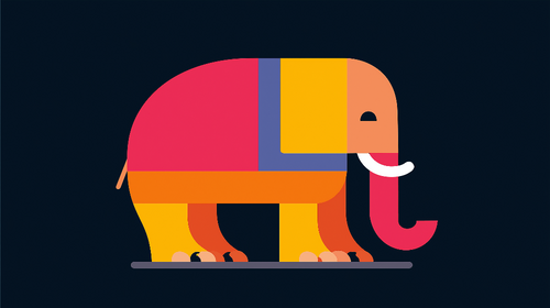 Colorful Elephant Wallpaper | Vivid Stylized Elephant Design