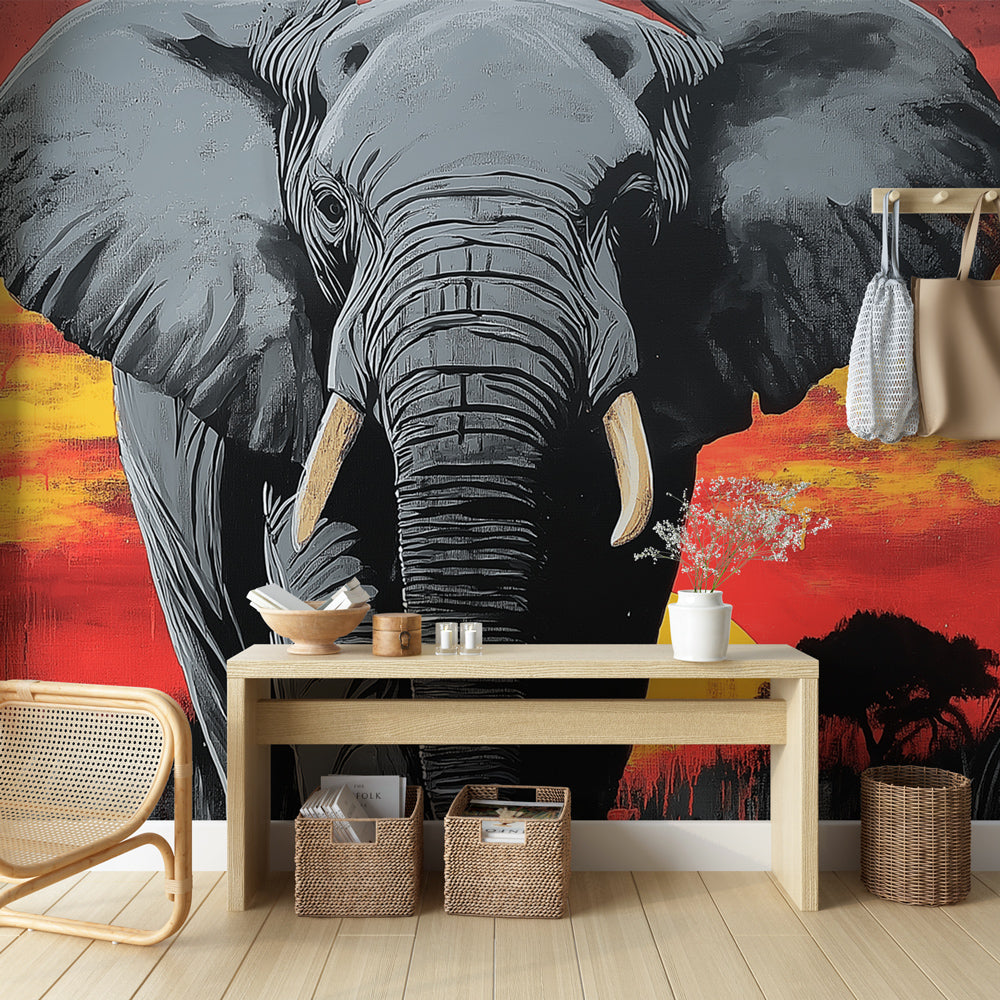 Elephant Wallpaper | Wild Elegance at Sunset