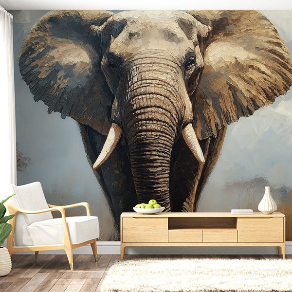 Elephant Wallpaper | Imposing Portrait in the Savanna