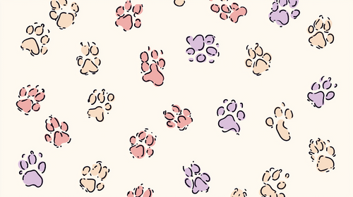 Animal Paw Print Wallpaper | Playful Tracks on Light Ground