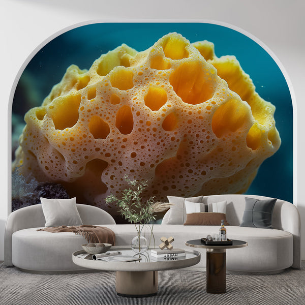 Yellow Sea Sponge Wallpaper | Organic Wall Mural