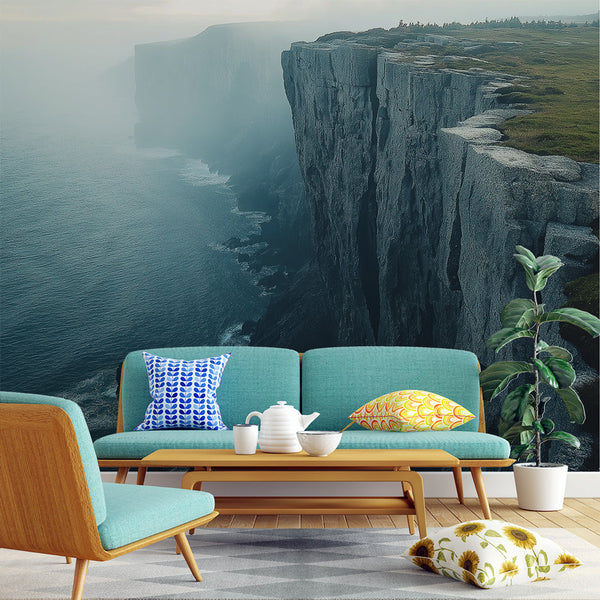 Marine Cliff Wallpaper | Spectacular Ocean Overlook Wall Mural