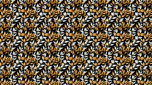 Black & Gold Foliage Wallpaper | Luxe Wall Mural