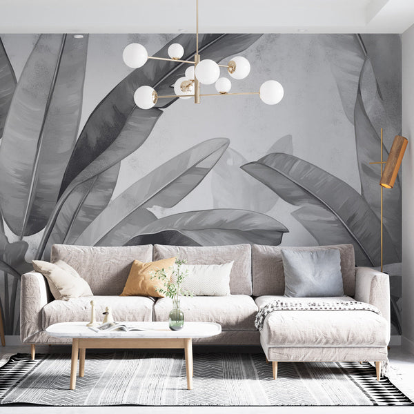 Foliage Wallpaper | Black and White