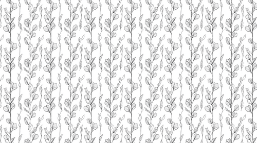 Black & White Leaf Wallpaper | Botanical Wall Mural
