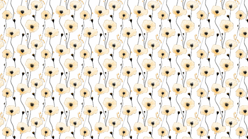 Beige Poppy Wallpaper | Refined Floral Wall Mural